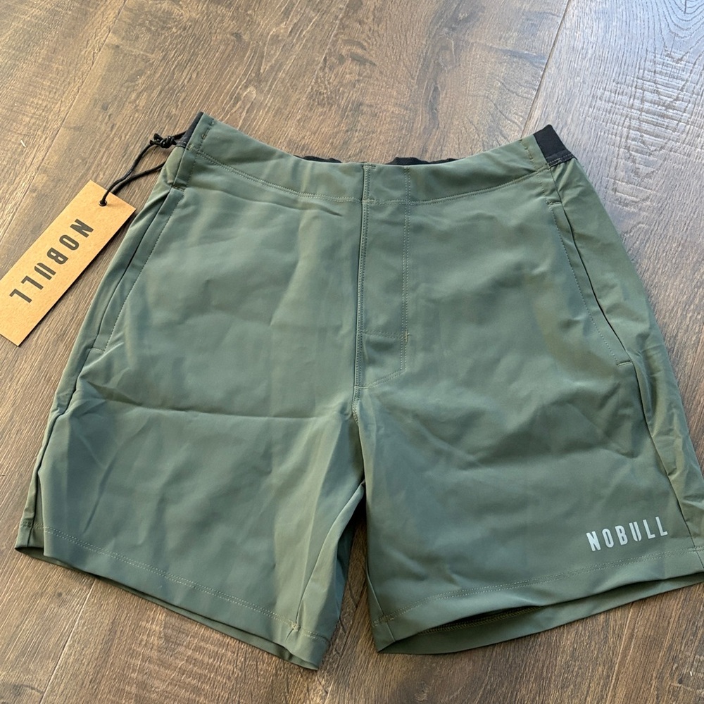 NOBULL Men's Athletic Shorts in Olive Green
